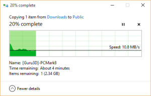 File transfer speeds over the on-board wireless 802.11ac adapter were impressive.